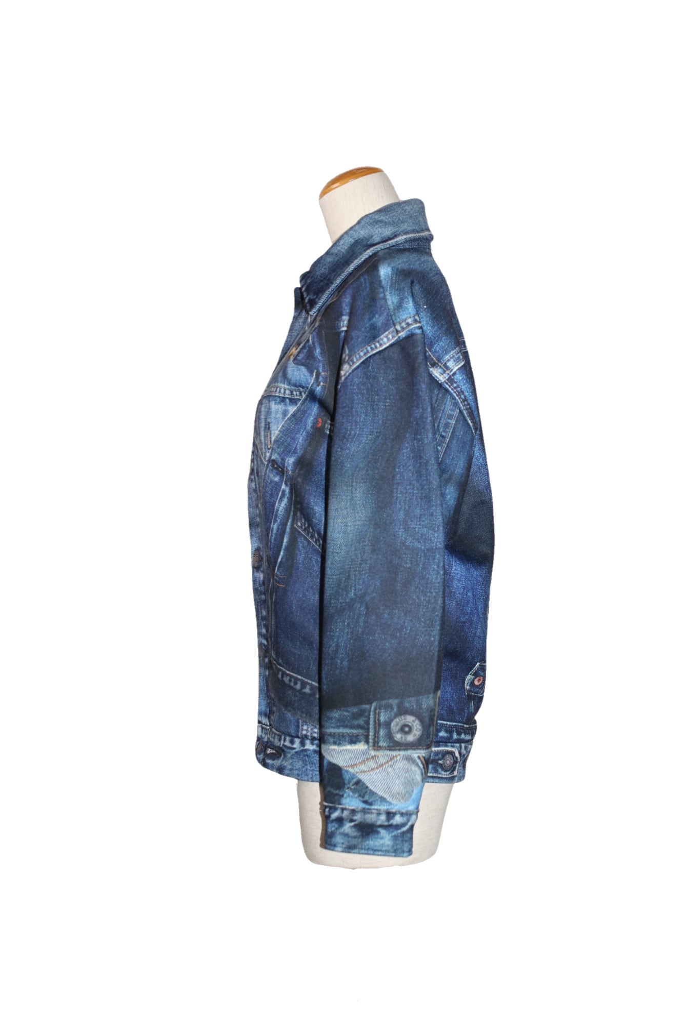 FUMIE TANAKA フミエタナカ　FT xTATA　デニムプリントブルゾン 25AW】FUMIE=TANAKA x TATA print blouson (BLUE) F25A-10 | IAAAM