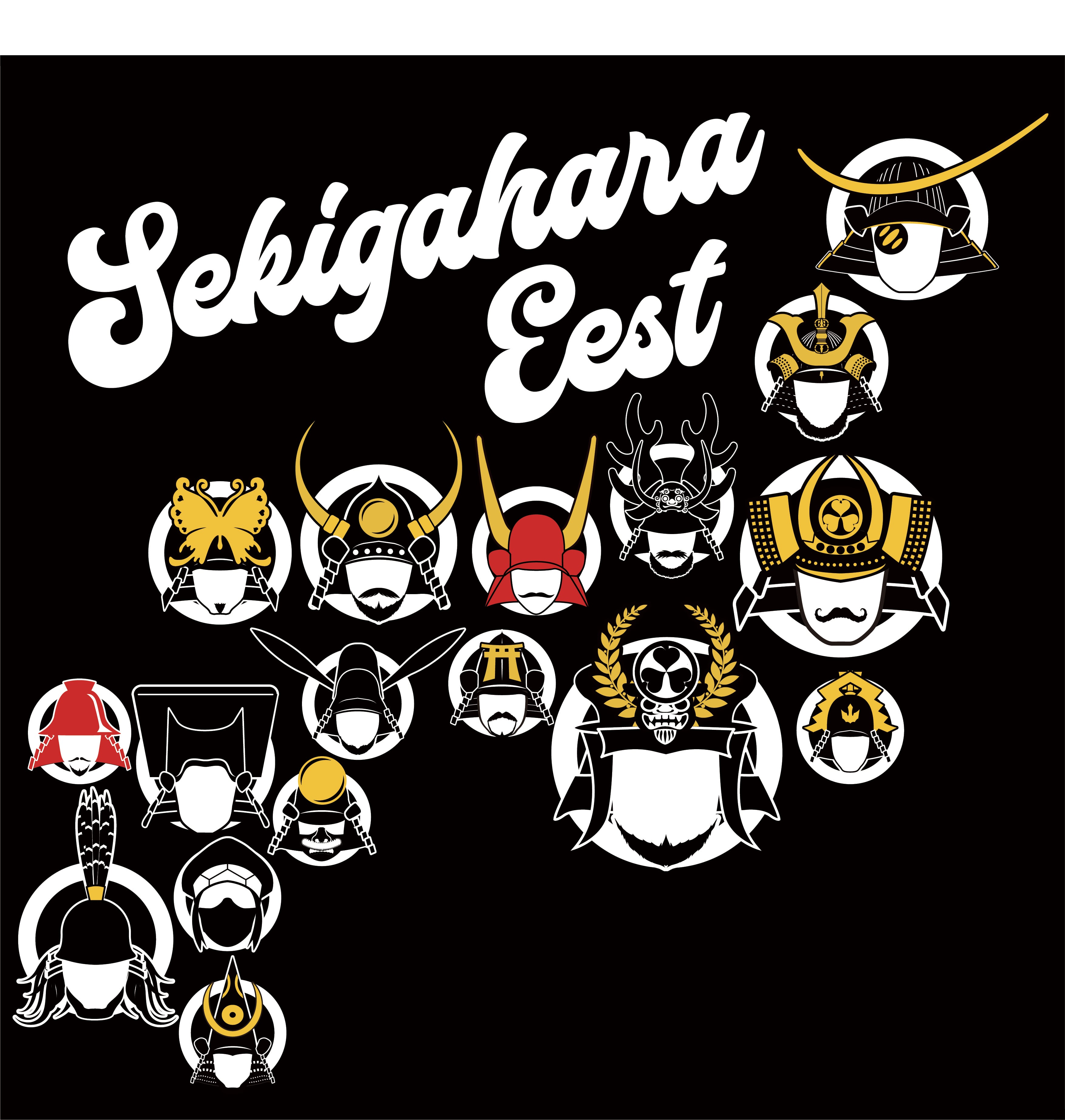 関ヶ原・東軍Tシャツ（黒）Type2 | 戦国と武将のアイテム yockdesign