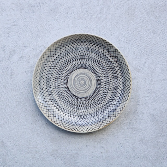 波佐見焼　５寸皿　KIRIKOあみ　21-107