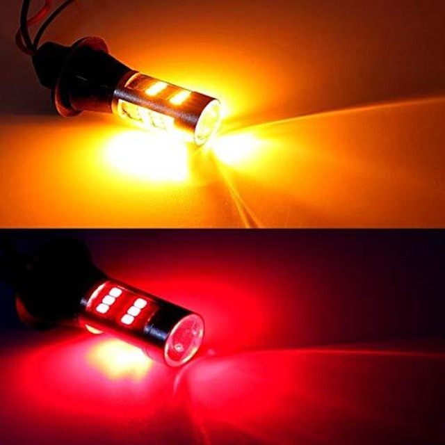 ウインカーポジション キット T20 42連 ハイフラ防止抵抗付き ウイポジ ピンチ部違い ラバーソケット (レッド/アンバー (赤/橙))