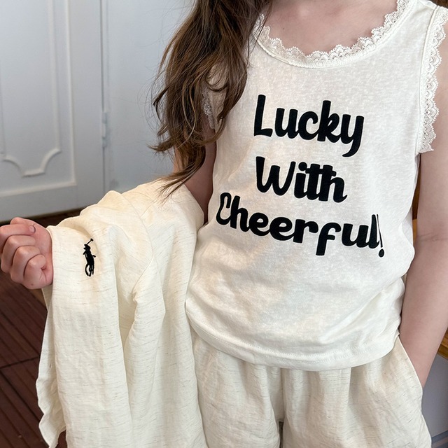 kidsロゴレースタンクトップ