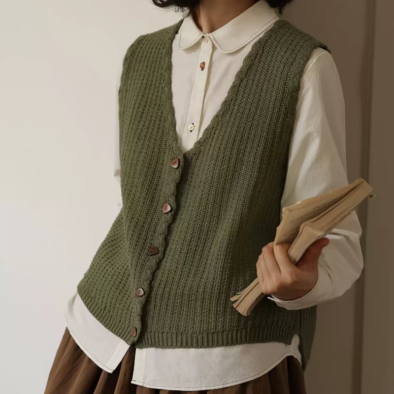 シンプルニットベスト M1972