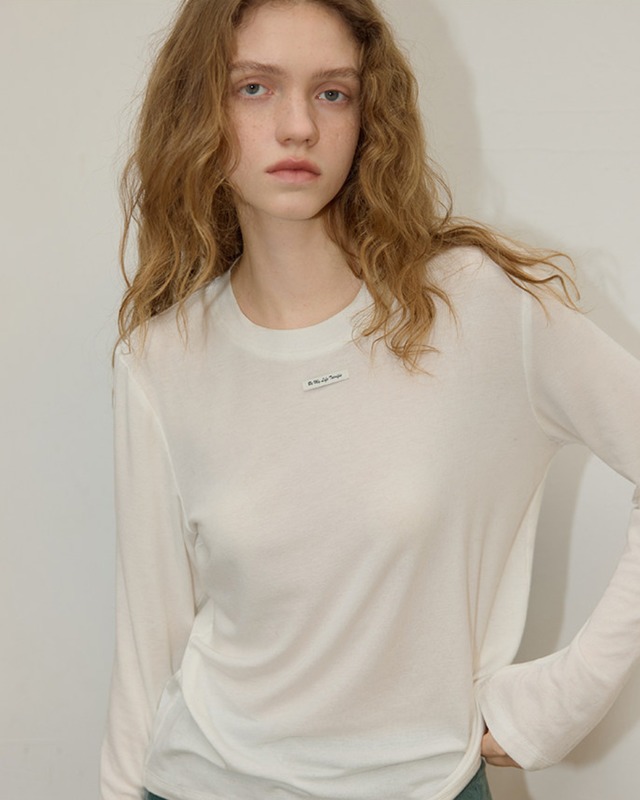 base layered round neck T(white)