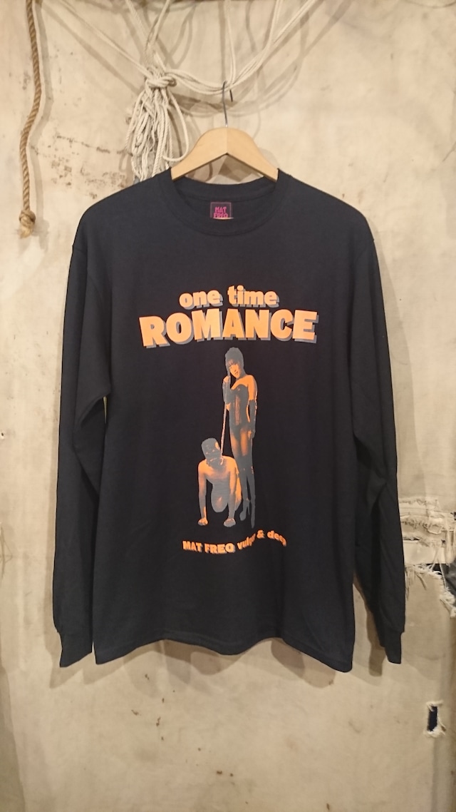 MAT FREQ "ONE TIME ROMANCE LS TEE" Black/Orange×Gray Color