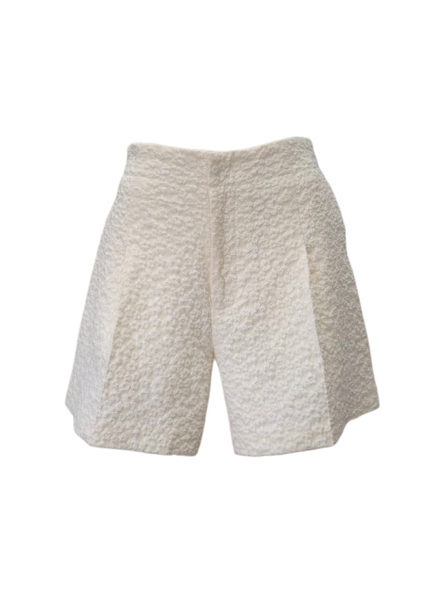 フラワージャガードショートパンツ ivory