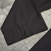 stripe wide slacks brown