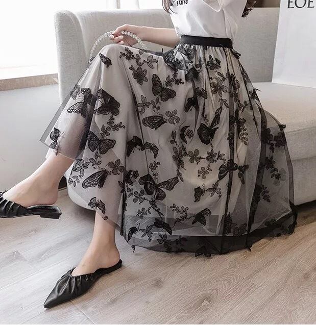 バタフライチュールレーススカート Lilycloset ファッション通販