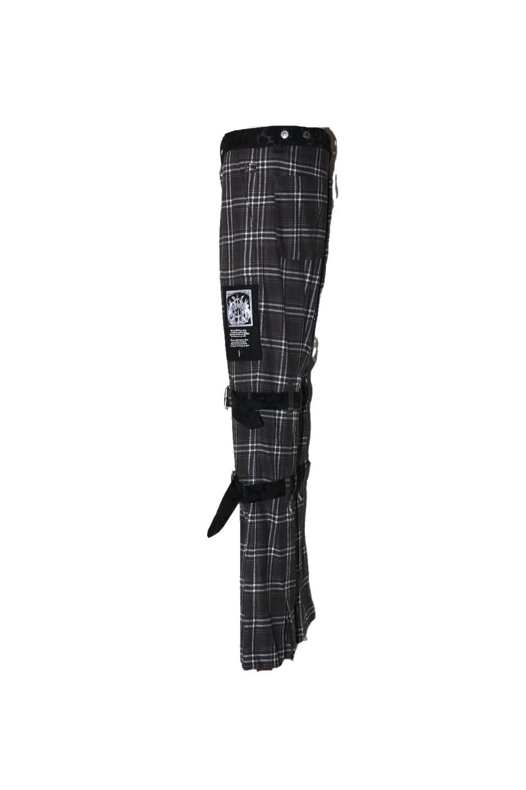 25AW】rurumu:×KIDILL check bondage pants (large) 【GRAY】rrm25AW