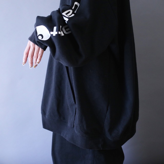 "carhartt" sleeve printed design XXXXL super over silhouette parka