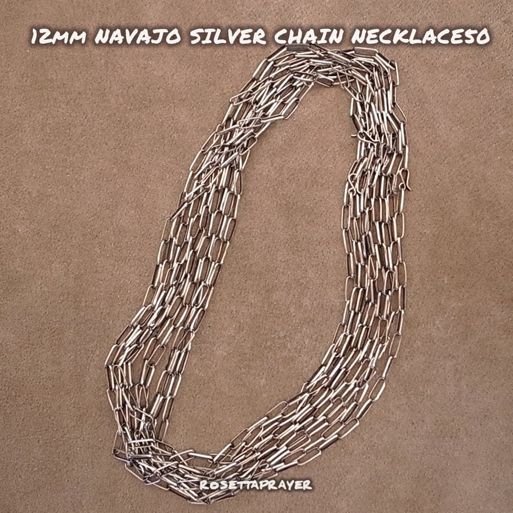 12mm- NAVAJO SILVER925 CHAIN NECKLACE50 | ROSETTAPRAYER 12mm- NAVAJO SILVER925 CHAIN NECKLACE50 | ROSETTAPRAYER