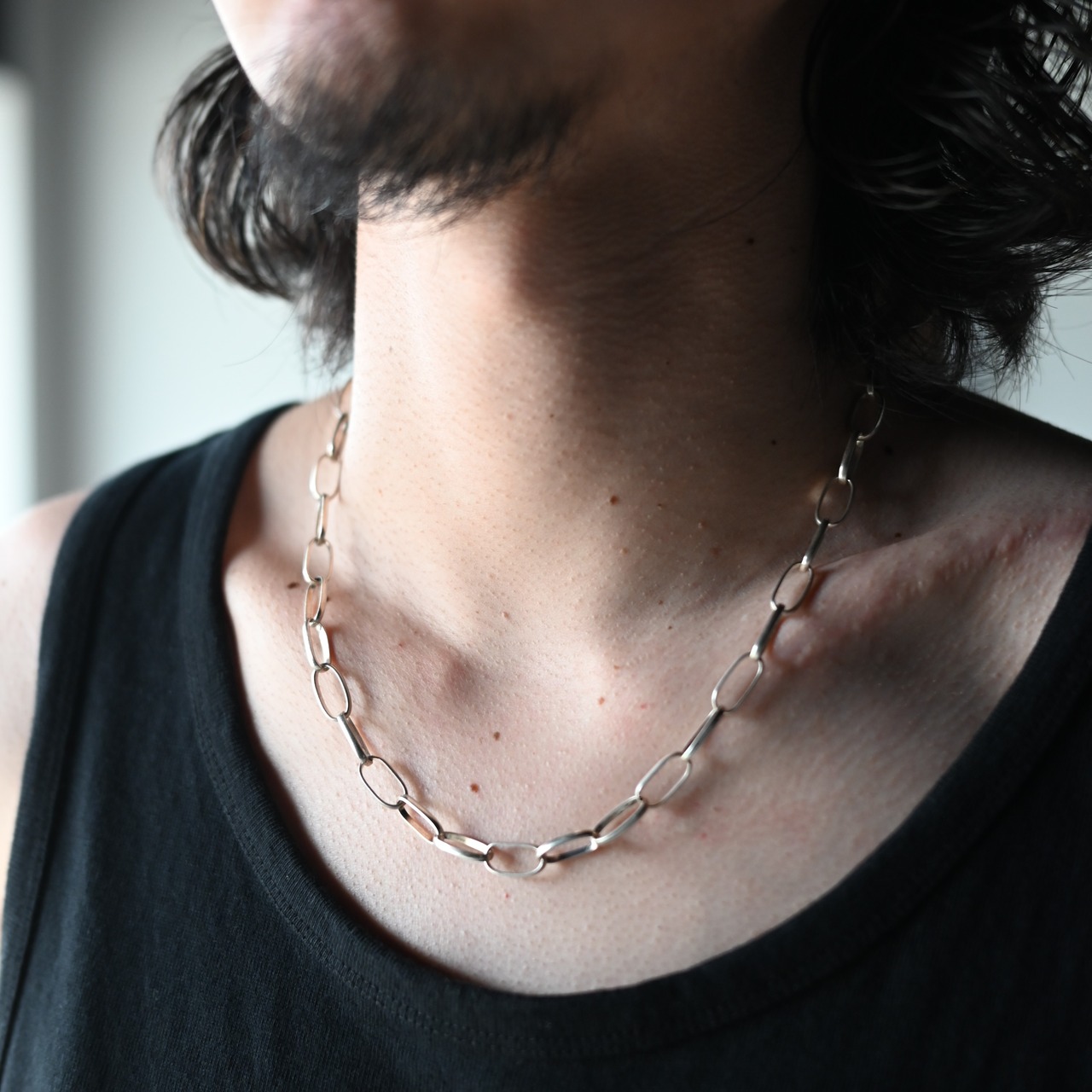 ERICKA NICOLAS BEGAY / HAND MADE LOOP CHAIN"RECTANGLE"(NECKLACE)55㎝