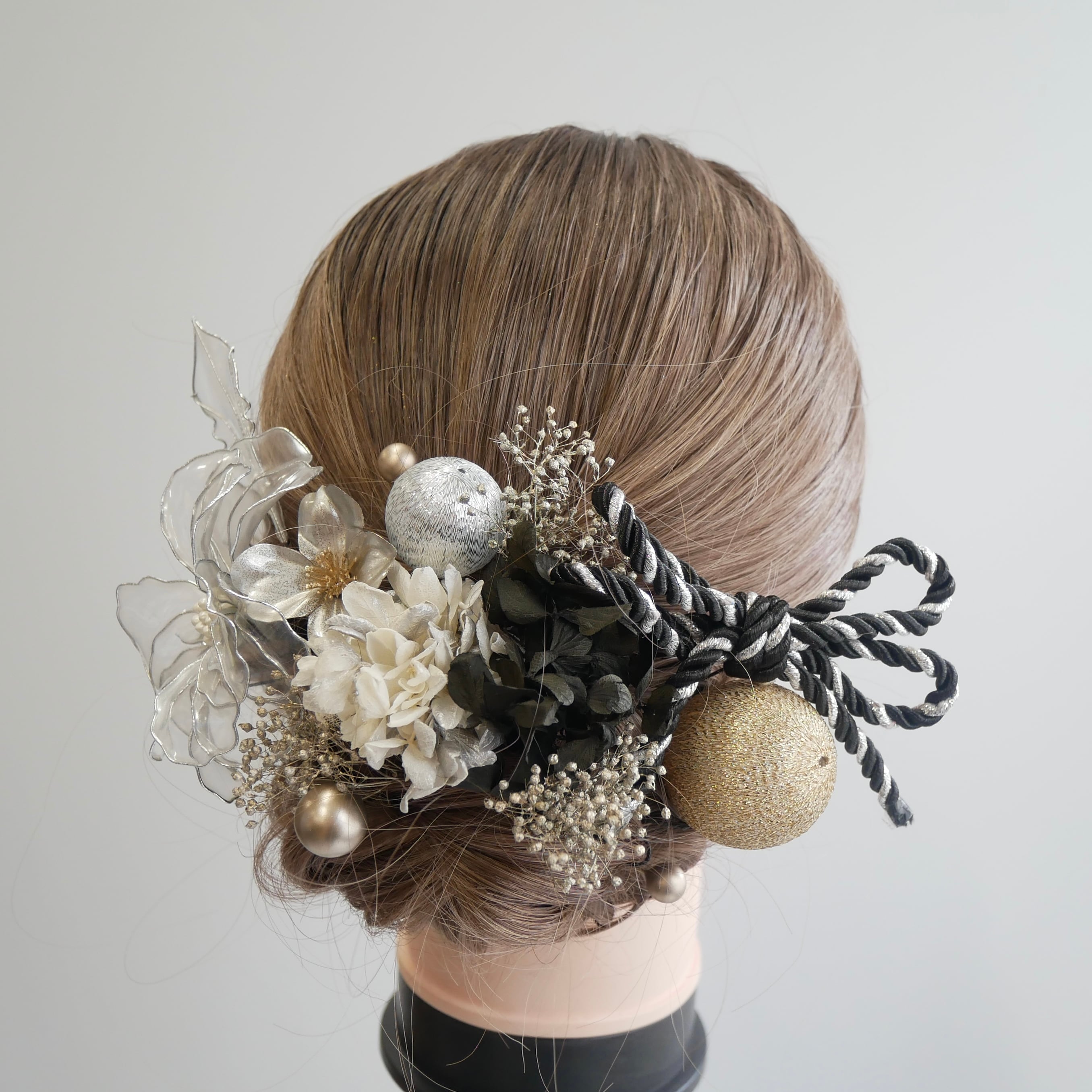 成人式 髪飾り 七五三 卒業式 アメリカンフラワー【K♡E mama 】 A006 アメリカンフラワー 髪飾り 成人式 卒業式 結婚式 前撮り 袴 色打