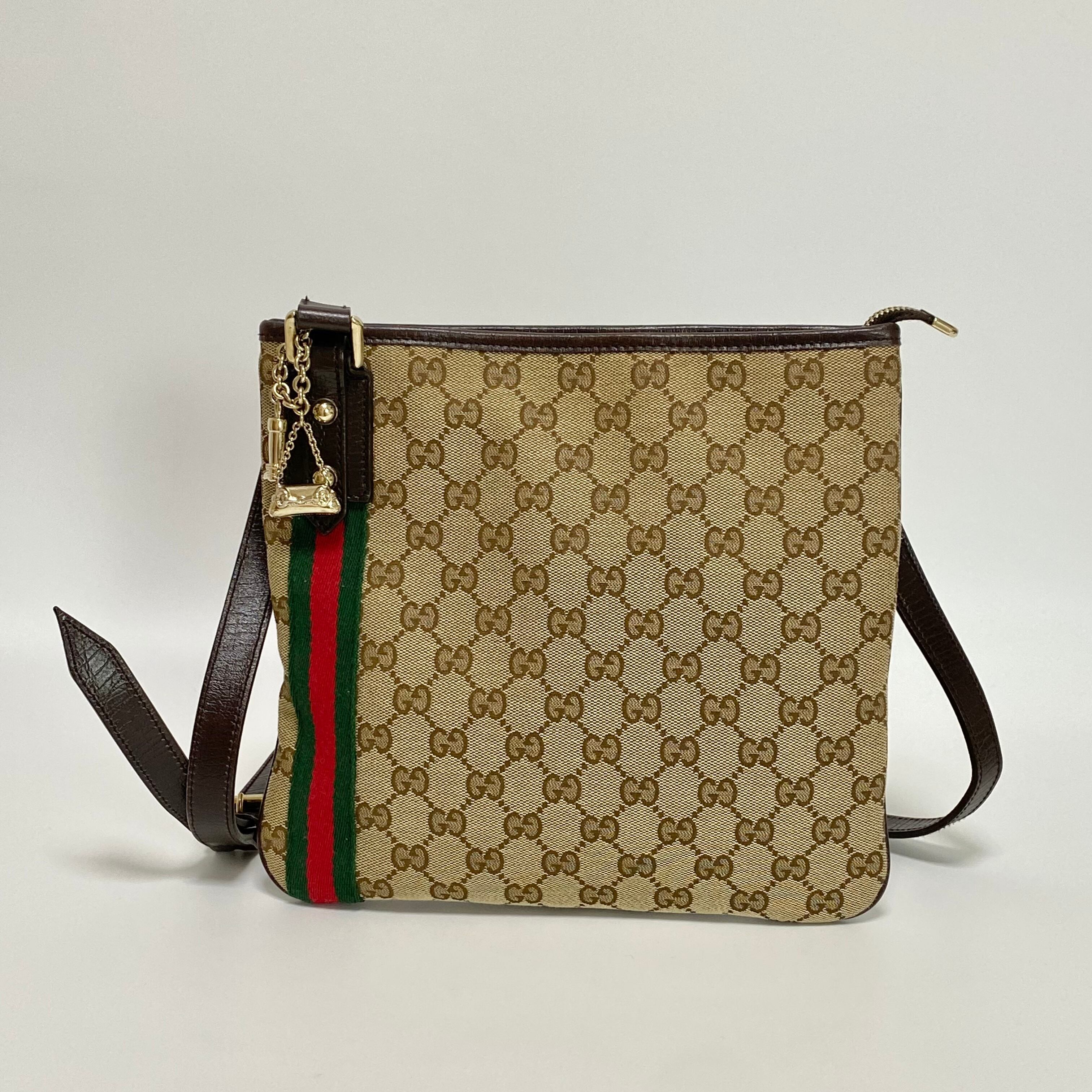 GUCCI グッチ 144388 シェリーライン GG柄 ショルダーバッグ ブラウン