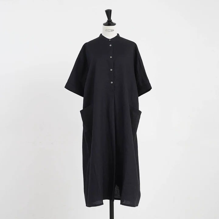 【未使用 タグ付き】HEAVENLY リネンバンドカラープルオーバーワンピース HEAVENLY ヘブンリー レディース ワンピース Linen Bandcollar