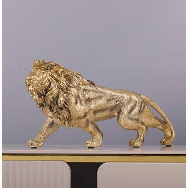 即納】ゴールド 黄金ライオン 獅子 オブジェ 置物 インテリア オブジェ