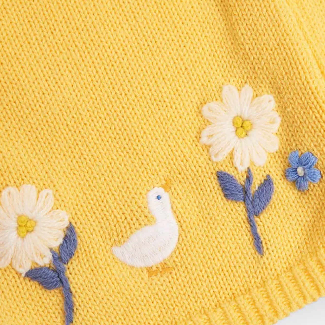GIRLS' LEMON YELLOW DUCK CARDIGAN ⭐︎ JoJo Maman Bebe | Lustre