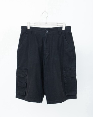 wide silhouette cotton cargo short trousers