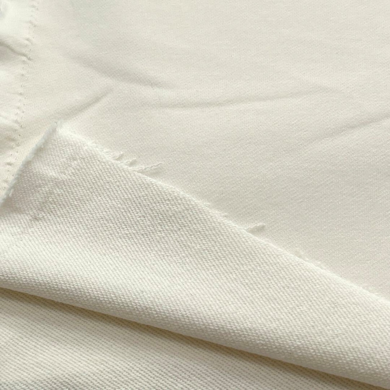 ★NY806◆3m◆綿100%裏毛ニット生地◆オフホワイト◆