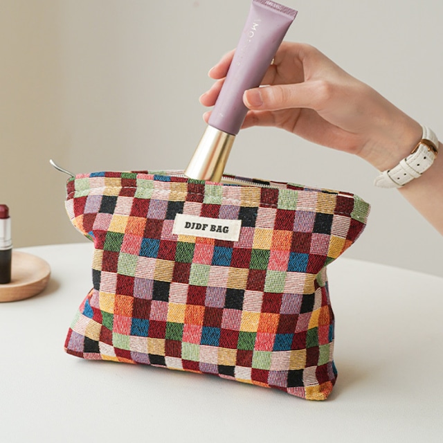 Multicolor check pouch S1742