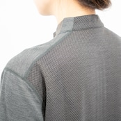 バックメッシュ・速乾メリノウール・ジップアップ・Tシャツ(登山用ベースレイヤー 半袖ジップアップ)
