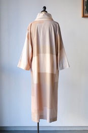 Marimekko beige block pattern high neck dress