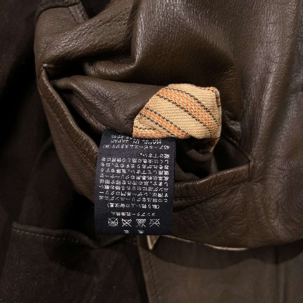 45rpm フォーティーファイブアールピーエム ディアスキン 鹿革 レザー ジャケット サイズ 4 /ブラウン系