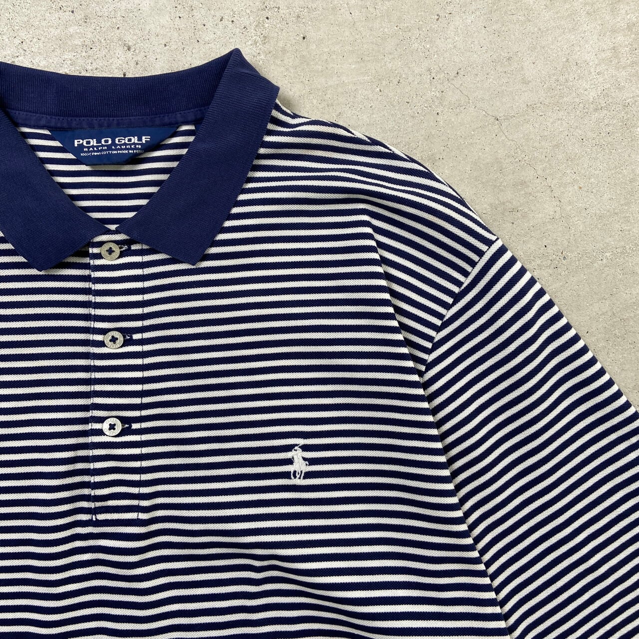 90s vintage オールド　ラルフローレン ボーダー　鹿の子　USA製 90年代 POLO GOLF Ralph Lauren ポロゴルフ ラルフローレン ボーダー