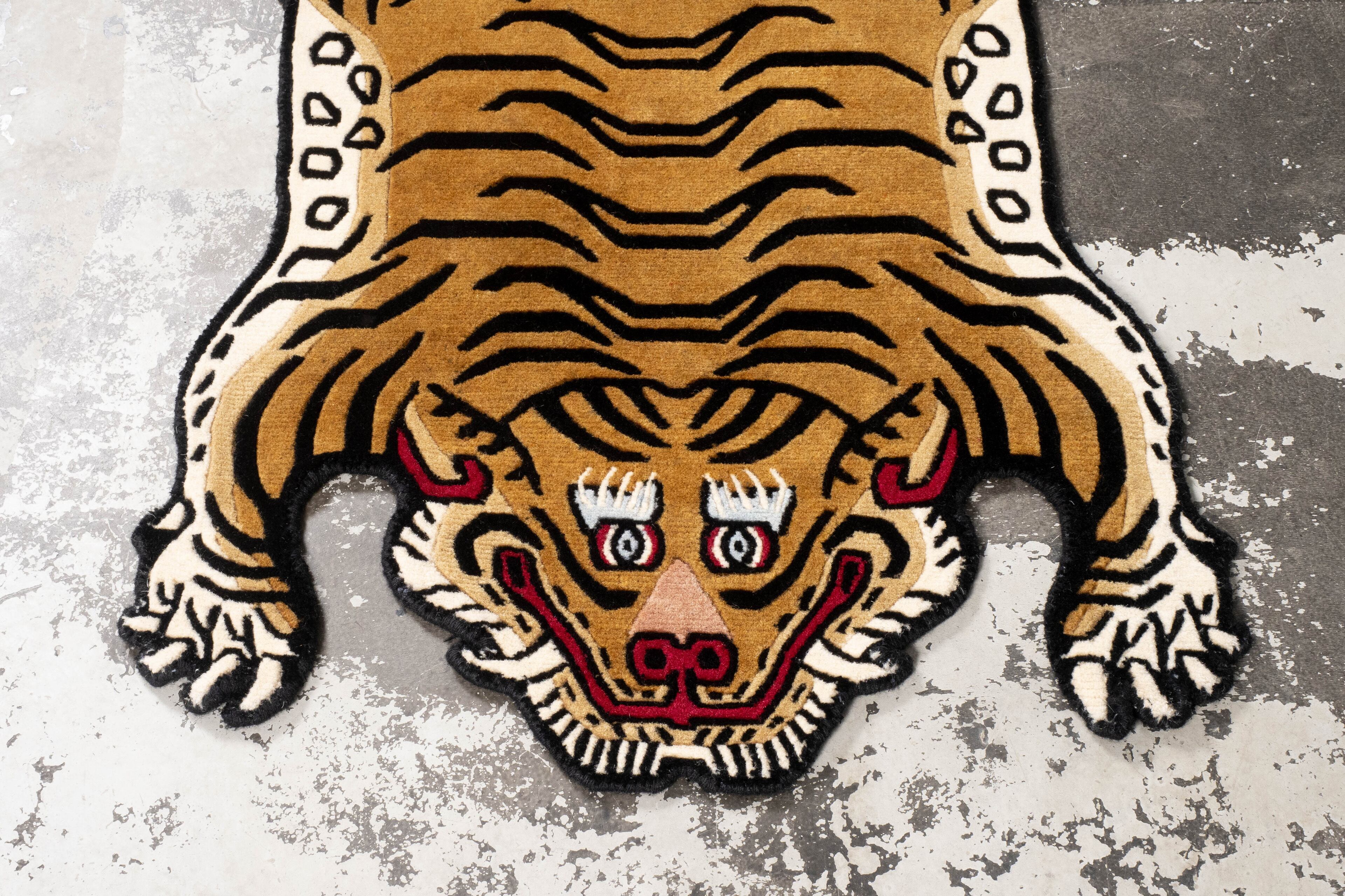 Tibetan Tiger Rug 《Sサイズ•ウール192》チベタンタイガーラグ