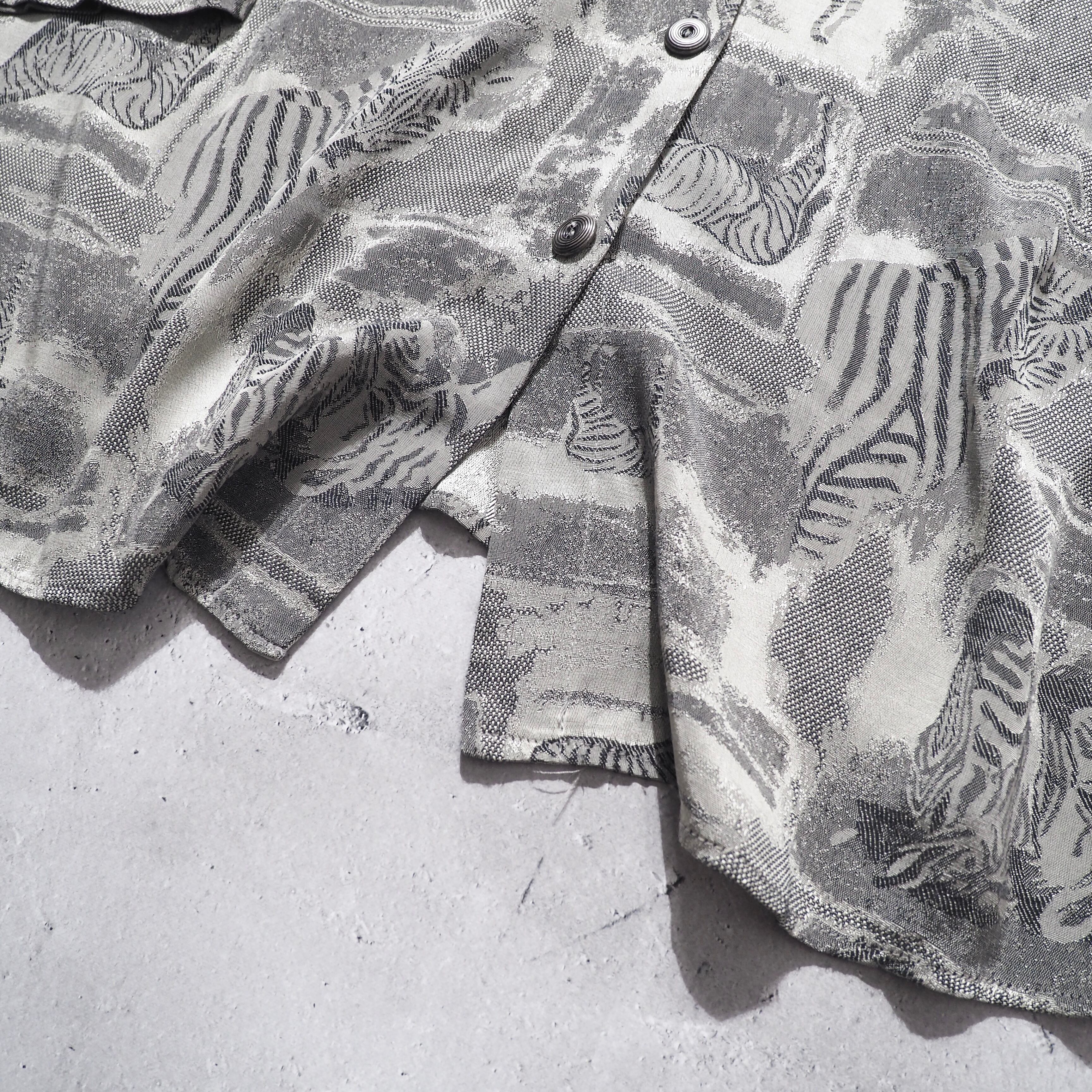 " Made in USA " Hide Zebra embroidery Design vintage loose cardigan jacket