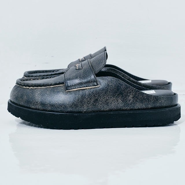 Loafer Sandals［SS-3002］ crash black | lift-shoes