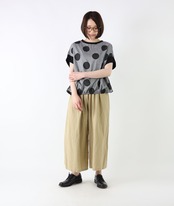 CUORE STORE/裾ゴムストライプドットプルオーバー