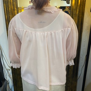 VINTAGE 60's baby pink frill lingerie gown