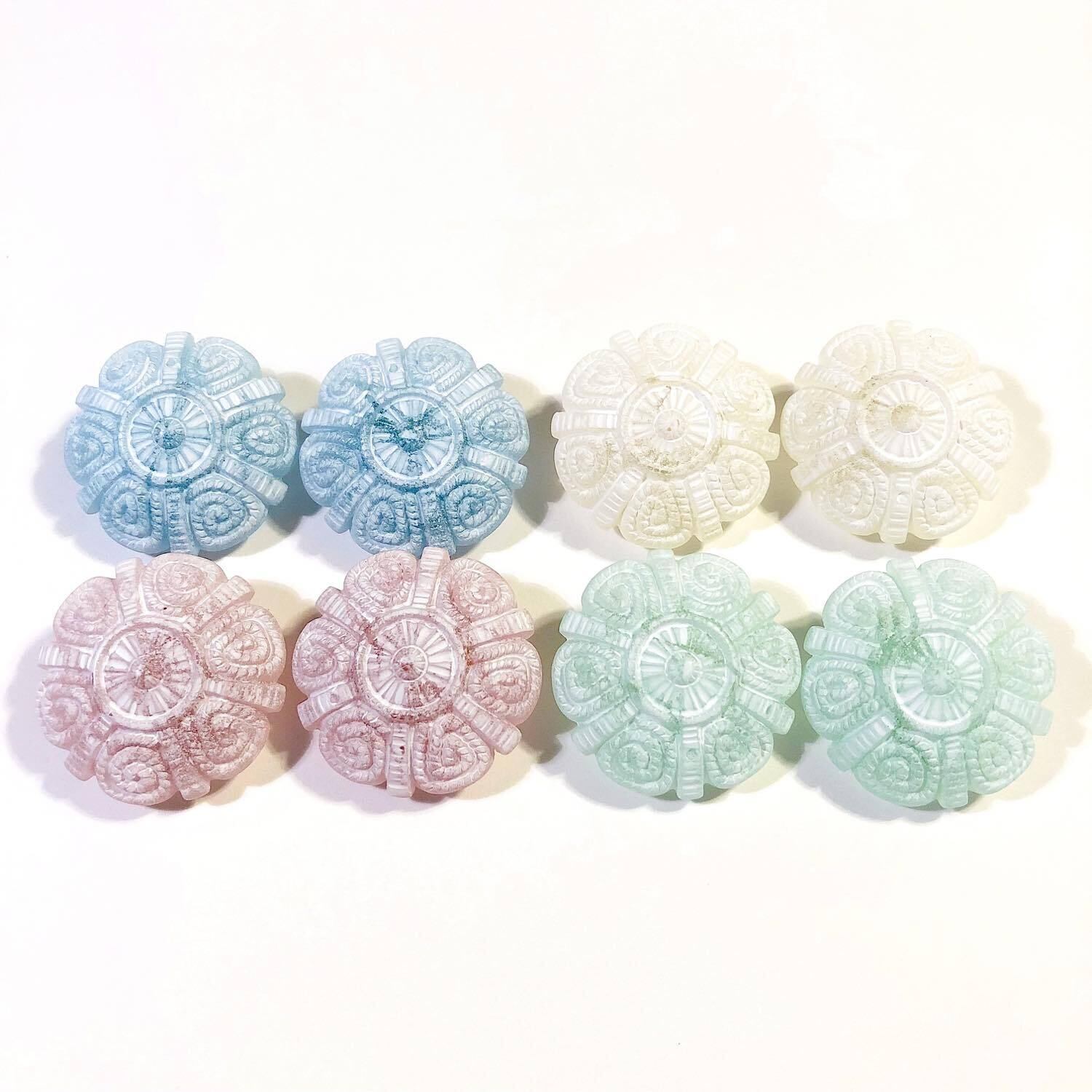 ドイツヴィンテージイヤリング 渦巻きフラワー