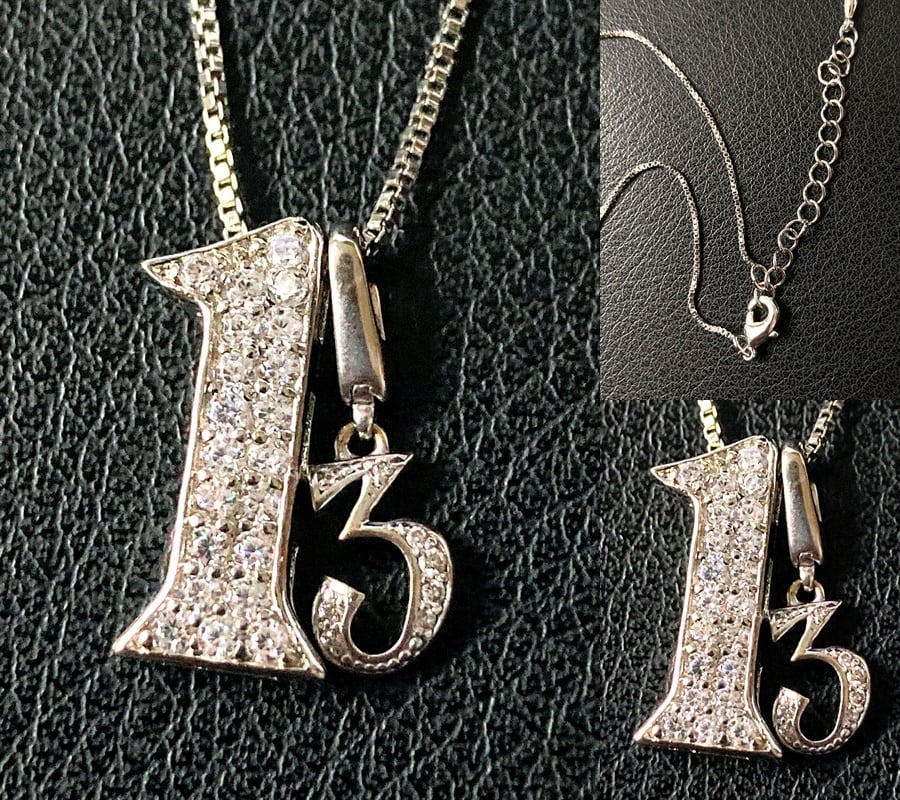 美品 NOMBRE ノンブル ナンバー13 ネックレス ペンダント K18 WG 美品 NOMBRE ノンブル ナンバー13 ネックレス ペンダント K18 WG