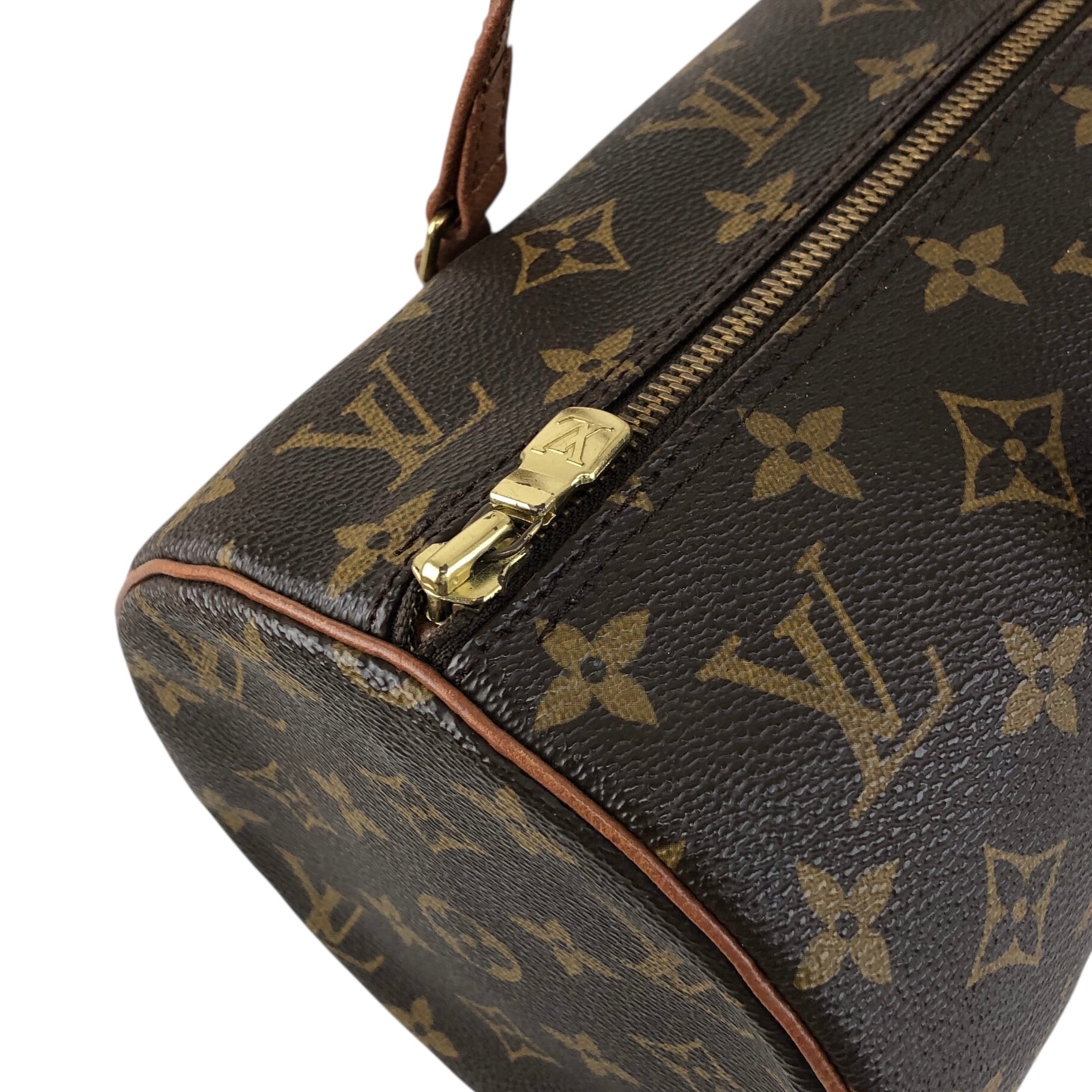 LOUIS VUITTON ルイヴィトン モノグラム ハンドバッグ ブラウン PVC