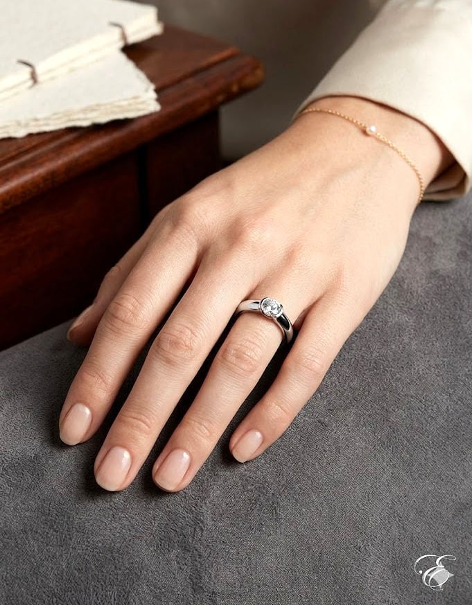 CARTIER カルティエ ソリテール ダイヤモンド リング エリプス C De