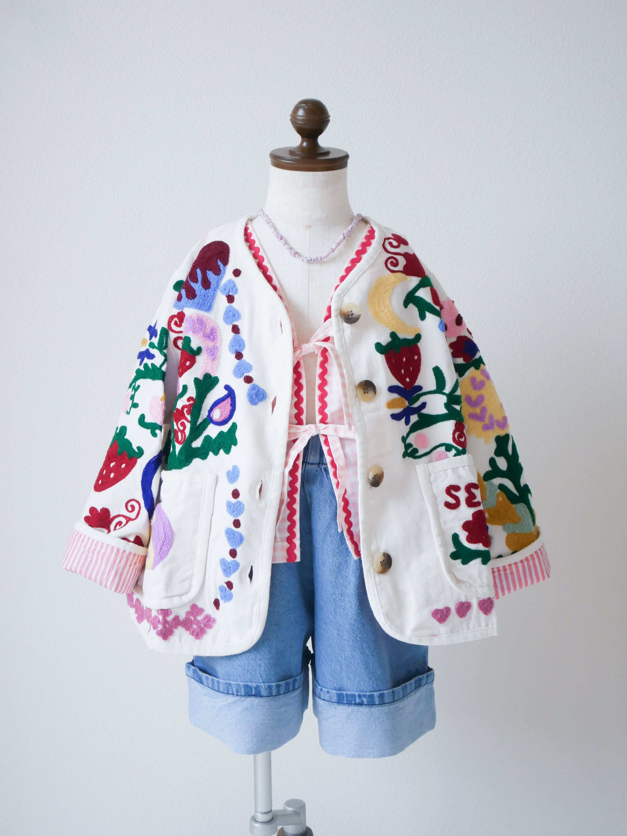 LAST 1】SISSEL MINI | Maggie MINI Jacket | White Rose | monamo