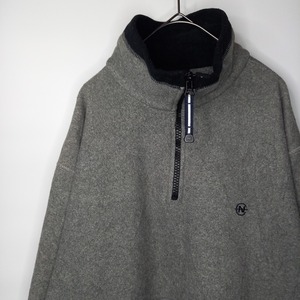 00s　ノーティカ　スタンドカラー　ハーフジップ　フリース　プルオーバー　裏起毛