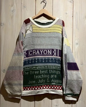【a.k.a.C.a.k.a vintage】80’s〜90’s School Design Vintage Gobelin Pullover