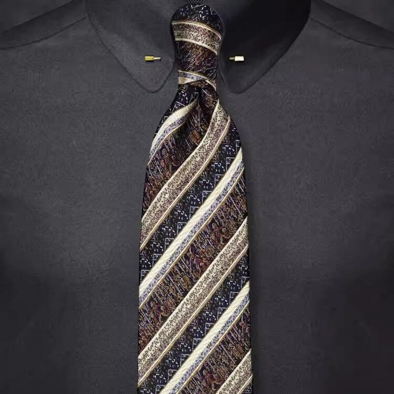 single strip striped necktie 00277