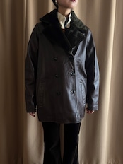 espresso brown lamb leather jacket-5145-1