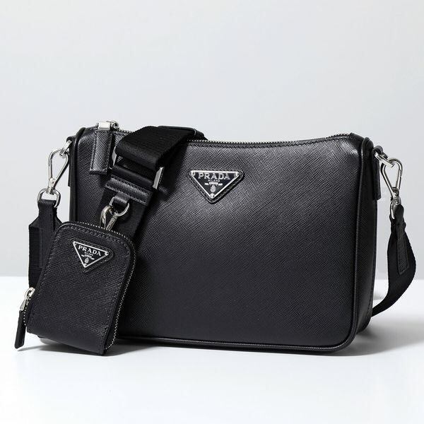 プラダ ボディバッグ ワンショルダー スリングバッグ 危ない 白 黒 2VZ013 