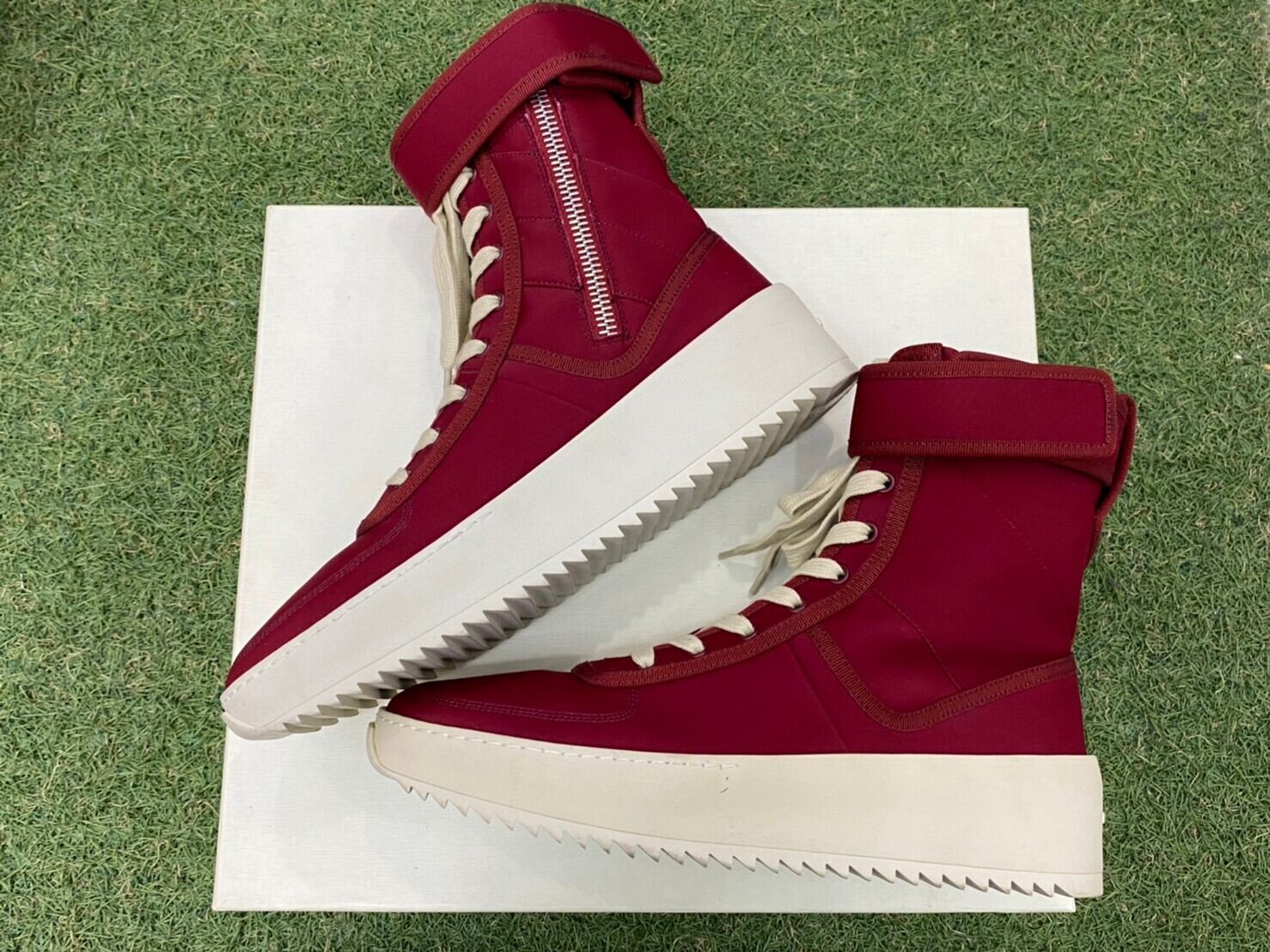 fear of god military sneaker red