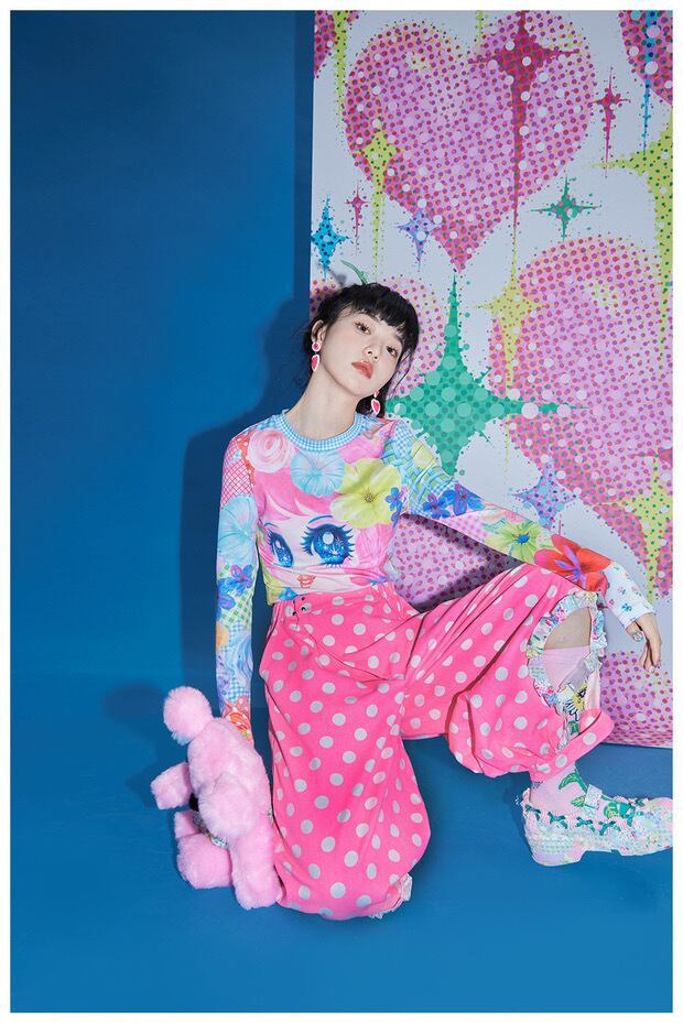 ピンク 水玉 ドット パンツ ズボン ボトムス | LOVEYsmileSHOP