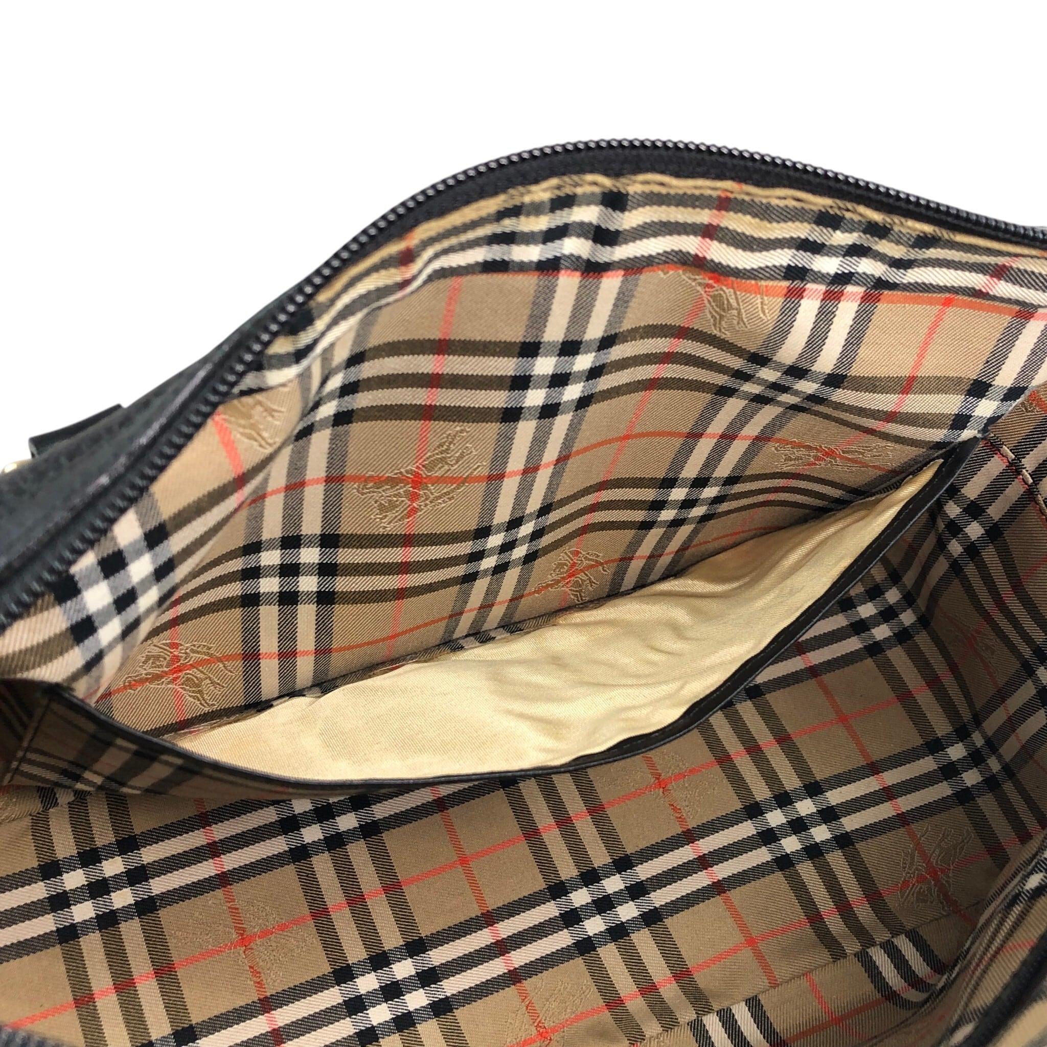 BURBERRY バーバリー ハンドバッグ ブラック ロゴ レザー ミニボストン