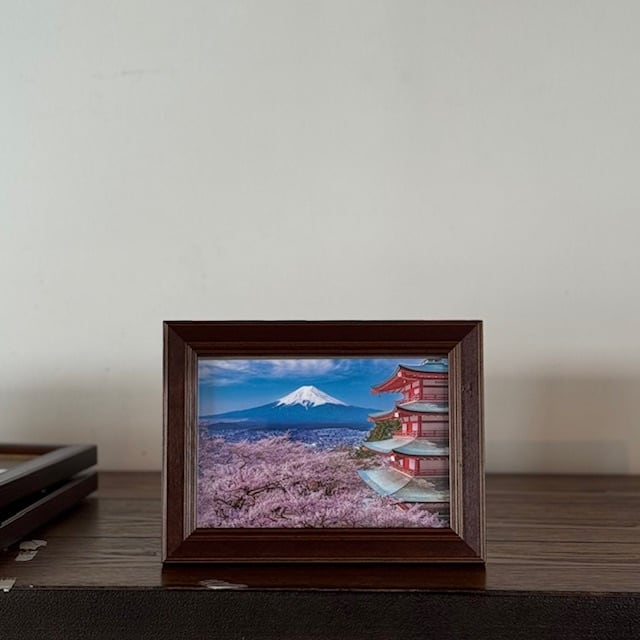 富士山 アート作品 フレーム付き アートポスター | 富士山 フレームセット 大川菜々子 | ​アート
