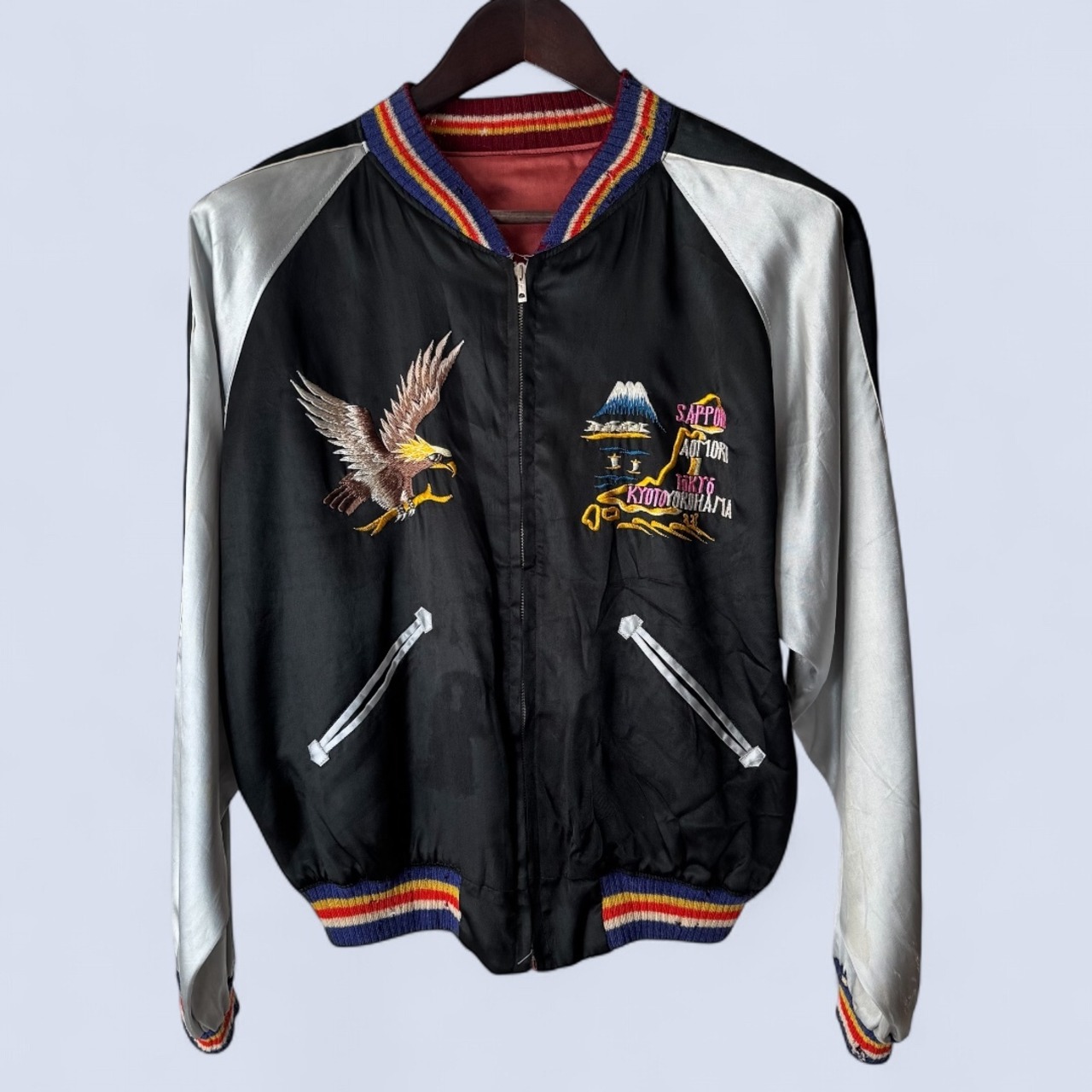 50's SOUVENIR JACKET DRAGON × JAPAN MAP