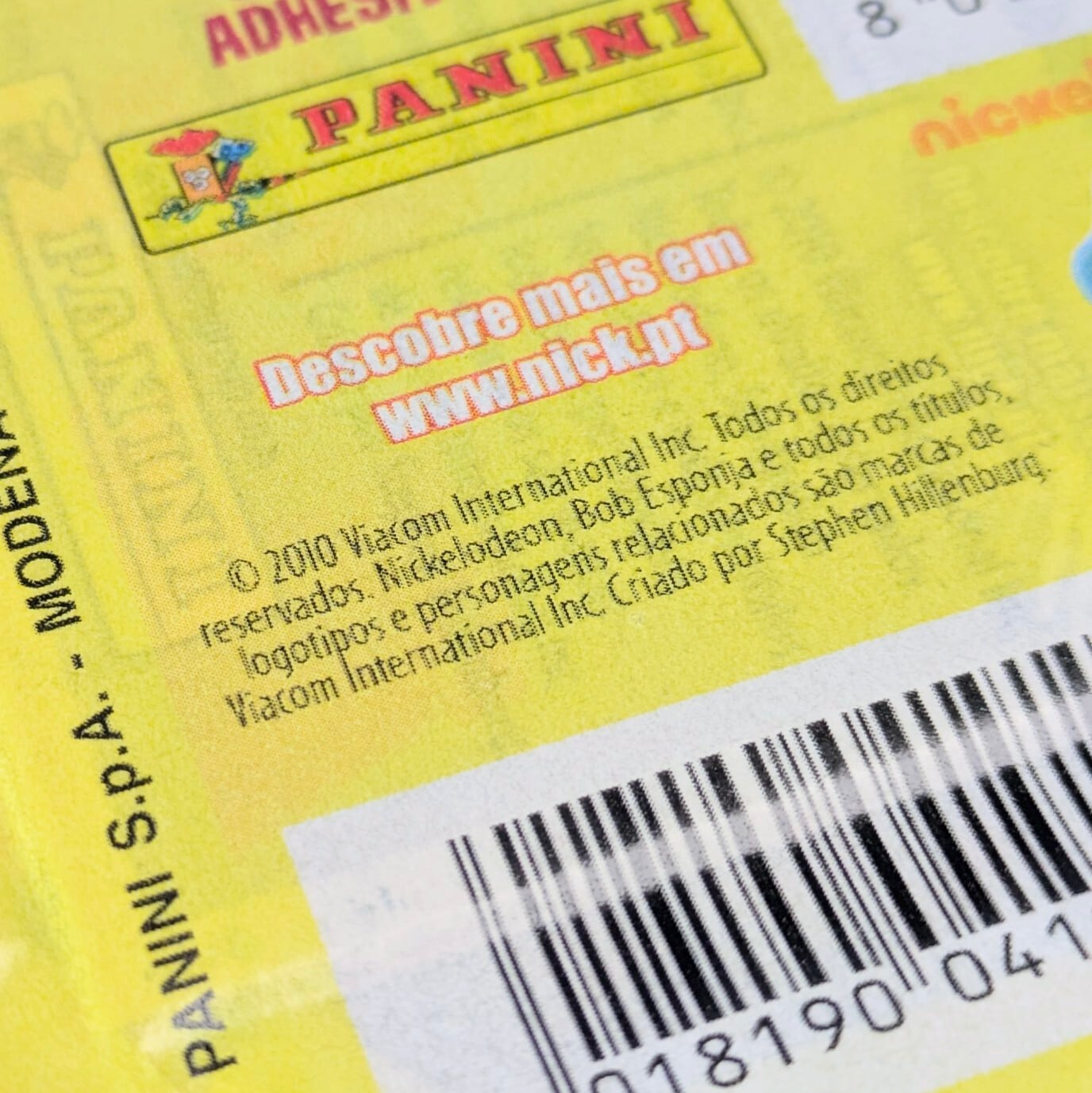 ☆送料無料！☆2010年製 パニーニ【 SpongeBob SquarePants / スポンジボブ 】Bob Esponja No Stop / ステッカーパック / Panini Stickers / パニーニ・ステッカー 単品 （1個=5STICKER入）〚アメリカン雑貨 アメトイ〛