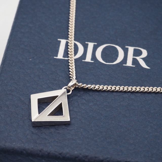DIOR ダイヤモンドCDロゴ ネックレス シルバー925 ディオール 付属品付き