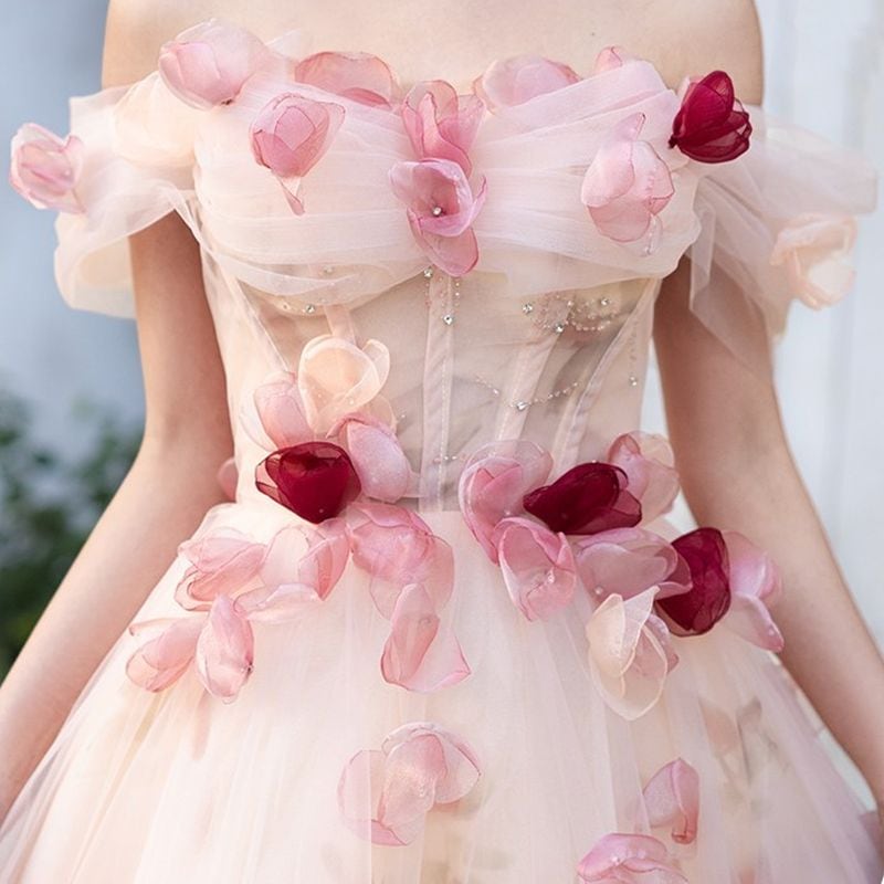 フラワーオーガンジードレス D1488 | 演奏会・ステージ・パーティー